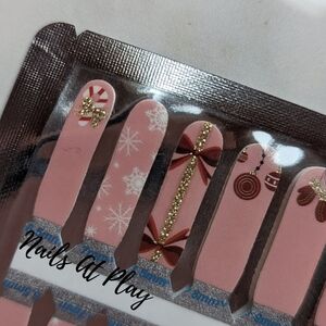 5 for $20 Nail Wraps- (kids) Pink Christmas